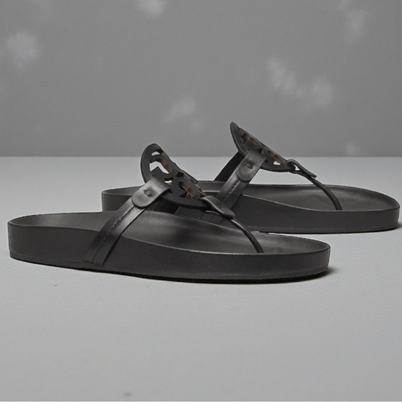 TORY BURCH Women's Miller Cloud Sandal in Perfect Black (7.5) - Picture 2 of 6